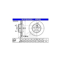 Гальмівний диск ATE 24-0128-0330-1-02