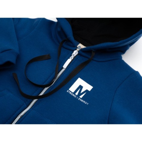 Кофта дитяча Miniworld на блискавці на флісі (16758-68B-blue)