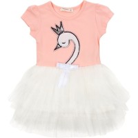 Плаття дитяче Breeze з лебедем (14253-104G-peach)