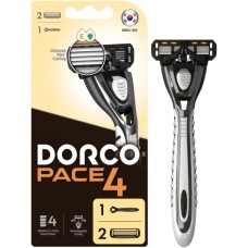 Бритва Dorco Pace4 для чоловіків з 2 картриджами 4 леза (8801038585741) Бритва Dorco Pace4 для чоловіків з 2 картриджами 4 леза (8801038585741)