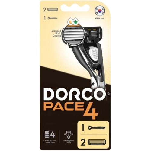 Бритва Dorco Pace4 для чоловіків з 2 картриджами 4 леза (8801038585741)