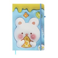 Книга записна ZiBi Yammi A5 в клітинку тверда обкладинка на гумці 80 аркушів, блакитна (ZB.115106)