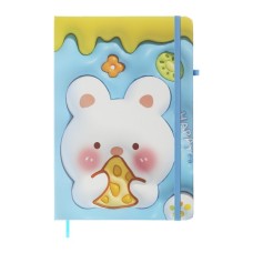 Книга записна ZiBi Yammi A5 в клітинку тверда обкладинка на гумці 80 аркушів, блакитна (ZB.115106)