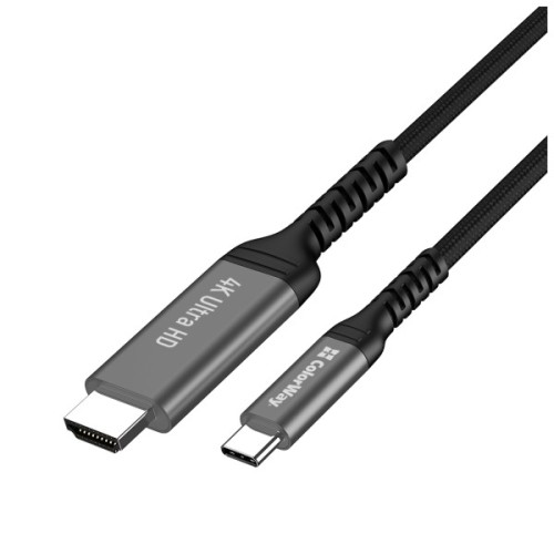 Кабель мультимедійний USB-C to HDMI M 2.0m 4K60Hz black ColorWay (CW-CBCHD077-BK)