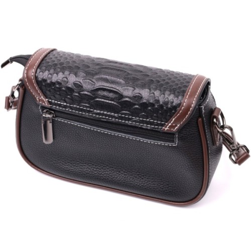 Сумка Vintage З натуральної шкіри Чорна (22374)