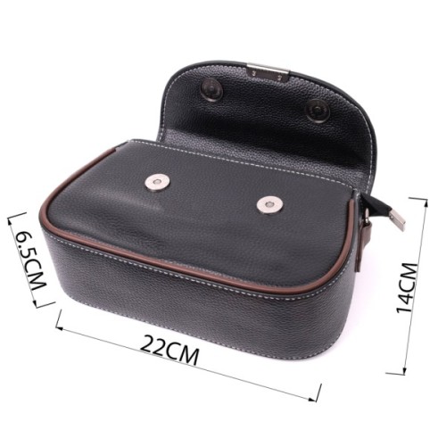 Сумка Vintage З натуральної шкіри Чорна (22374)