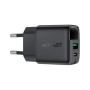 Зарядний пристрій Acefast 1xUSB-C + 1xUSB 25W GaN with digital display black (6974316284437)