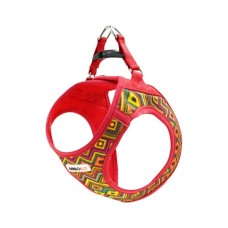 Шлея для собак MISOKO&CO червона з візерунком M (DCAMIS307R-M)