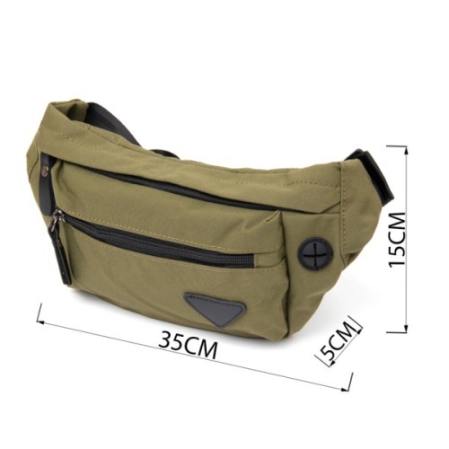 Сумка Vintage Бананка нейлон Зелена (20636)