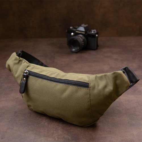 Сумка Vintage Бананка нейлон Зелена (20636)