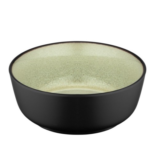 Салатник Ardesto Bolzano 720мл, кераміка, чорно-зелений, (AR2916BM)