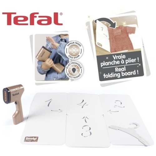 Ігровий набір Smoby Тефаль з відпарювачем та органайзером для складання речей, з аксесуарами (7600330127)