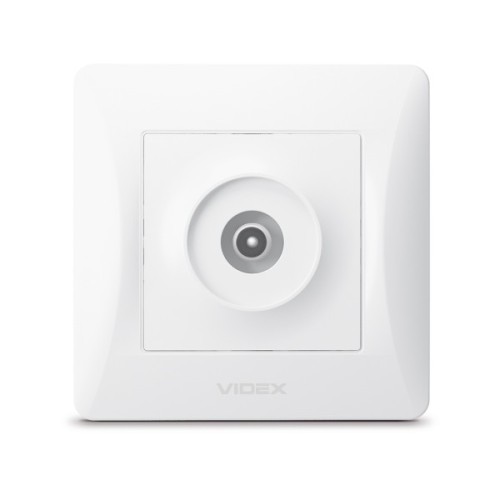 ТВ розетка Videx BINERA TV одинарна телевізійна біла (VF-BNSK1TVME-W)