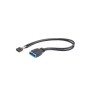 Кабель для передачі даних USB 2.0 to USB 3.0 0.15m Cablexpert (CC-U3U2-01)