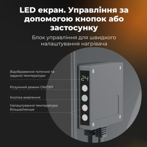 Обігрівач AENO Eco Smart GH5S LED Grey (AGH0005S)