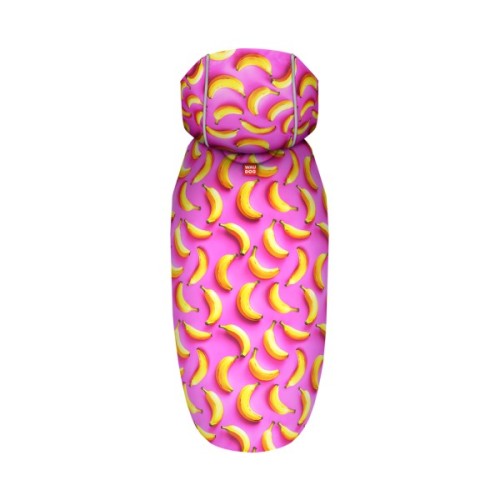 Дощовик для тварин WAUDOG Clothes Накидка з капюшоном Банани на рожевому XS (355-4055)