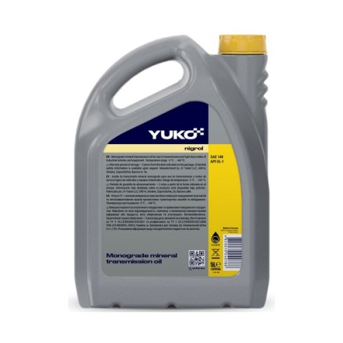 Трансмісійна олива Yuko Нігрол - Л GL-1, SAE 140 5л (4820070240788)