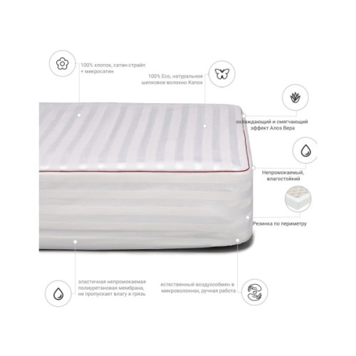 Наматрацник MirSon DeLuxe Silk Aloe Vera 301 100x20 (2200000375407)