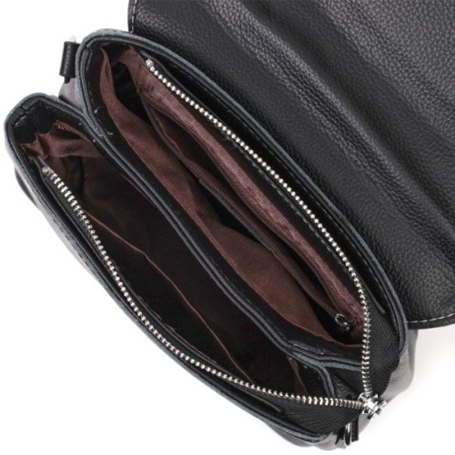 Сумка Vintage З натуральної шкіри Чорна (22291)