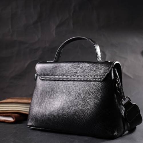 Сумка Vintage З натуральної шкіри Чорна (22291)