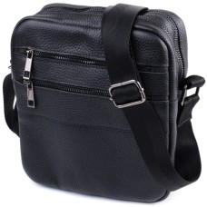 Сумка Shvigel З зернистої натуральної шкіри Чорна (22847)