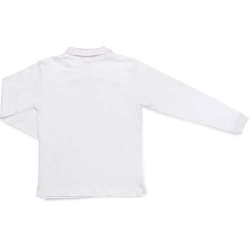 Футболка дитяча A-Yugi поло з довгим рукавом (4211-128B-white)