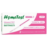 Тест на вагітність HomeTest смужка для ранньої діагностики 1 шт. (7640162329644)