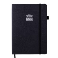 Книга записна Buromax Respect 96 аркушів А5 у клітинку чорний (BM.295108-01)