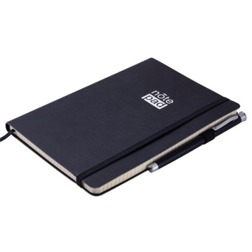 Книга записна Buromax Respect 96 аркушів А5 у клітинку чорний (BM.295108-01)