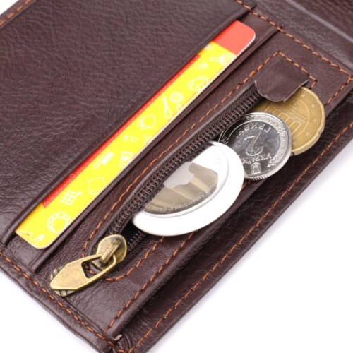 Гаманець Vintage З натуральної шкіри Коричневий (22888)