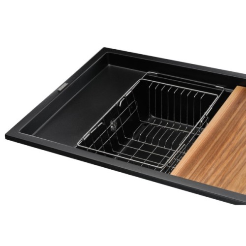 Мийка кухонна GRANADO Royal Estella black (+ подрібнювач Algar 1000 + змішувач Ferrol inox + дозвтор Redondo inox + ко (ksg0301)