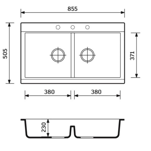 Мийка кухонна Adamant Similar Old stone + змішувач + дозатор + ополіскувач склянок + ко (4824296106510)