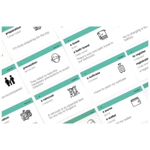 Навчальний набір English Student Картки для вивчення англійської мови Travel English Для подорожей , українська (59123280)