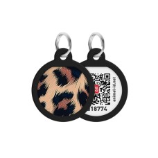 Адресник для тварин WAUDOG Smart ID з QR паспортом "Леопард", коло 25 мм (225-4066)