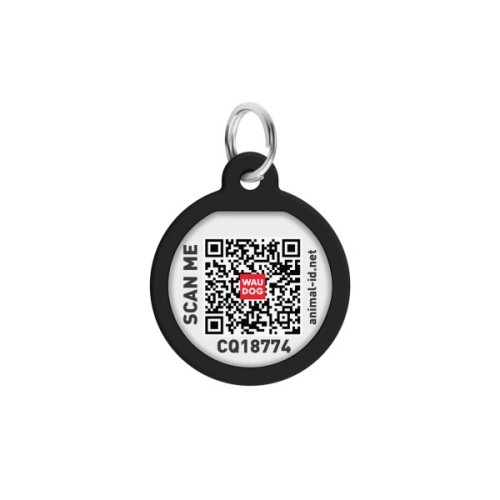Адресник для тварин WAUDOG Smart ID з QR паспортом "Леопард", коло 25 мм (225-4066)