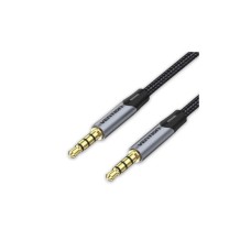 Кабель мультимедійний 3.5mm M to 3.5mm M 1.5m (4pin) gray Vention (BAQHG)