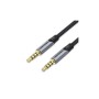 Кабель мультимедійний 3.5mm M to 3.5mm M 1.5m (4pin) gray Vention (BAQHG)