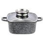 Каструля Gusto квадратна покриття Ceramic Snow 3,5 л (GT-2704-22)