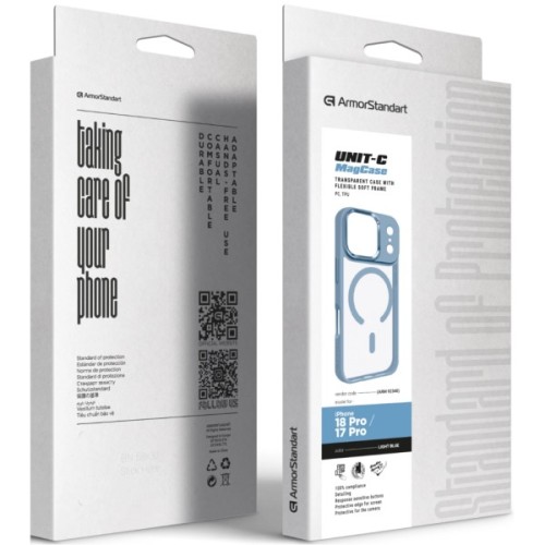 Чохол до мобільного телефона Armorstandart Unit MagCase Apple iPhone 18 Pro / 17 Pro Light Blue (ARM92340)