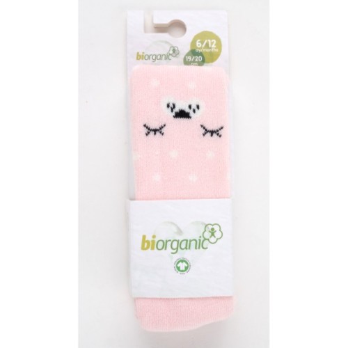Колготки дитячі Bibaby махрові в горошок (68415-62-pink)