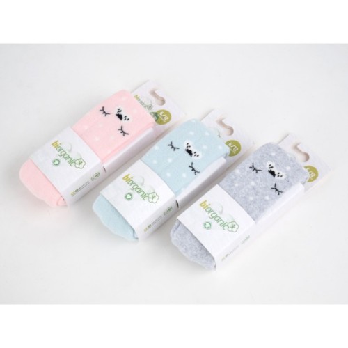 Колготки дитячі Bibaby махрові в горошок (68415-62-pink)