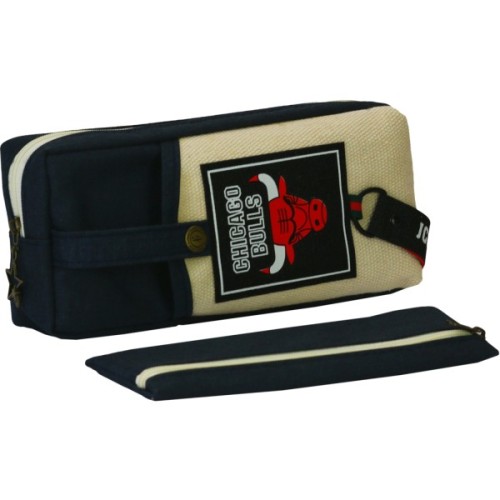 Пенал Cool For School 2 відділення чорний (J-2390-1-blue)