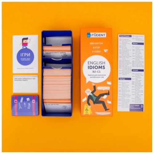Навчальний набір English Student Картки для вивчення англійської мови Idioms B2-С1 (укр.) (591225992)