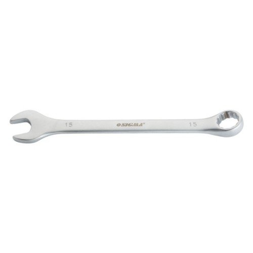 Ключ Sigma ріжково-накидний 15мм CrV satine з підвісом (6021601)