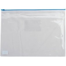 Папка на блискавці Buromax А4, plastic zipper blue (BM.3946-02)