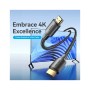 Кабель мультимедійний HDMI M to HDMI M 2.0m 4K60Hz cotton braided black Vention (ALLBH)