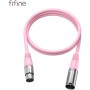 Мікрофонний кабель Fifine XLR Male to Female Pink 1.8 м (L9CP)
