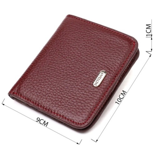 Гаманець Canpellini З натуральної шкіри флотар Бордовий (21802)