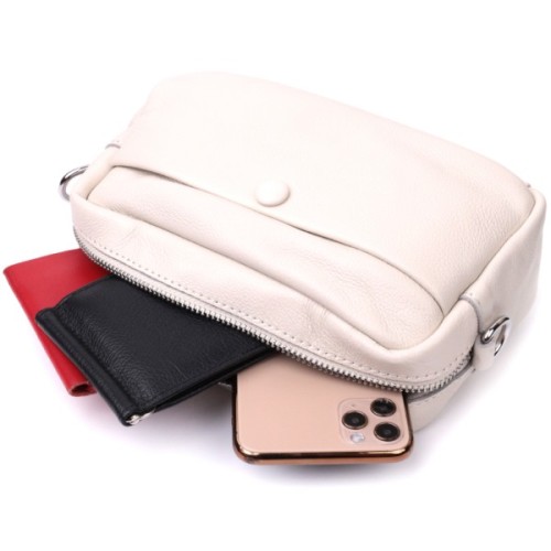 Сумка Vintage Жіноча з натуральної м'якої шкіри Біла (22438)