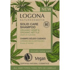Твердий шампунь Logona Конопля і Кропива для сухого волосся 60 г (4017645043978)